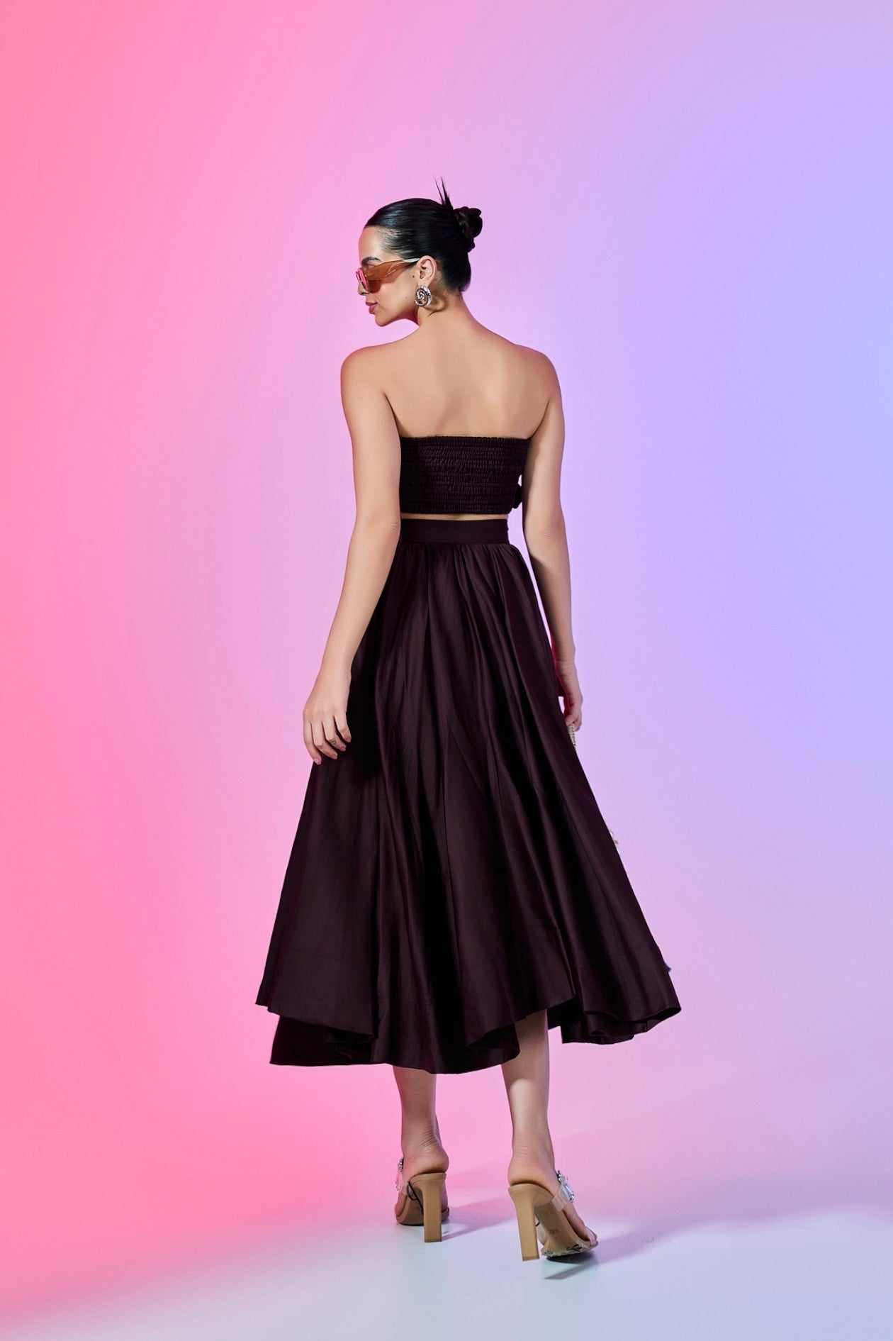 Label Frow Brown Bloom Midi Skirt – Label Frow