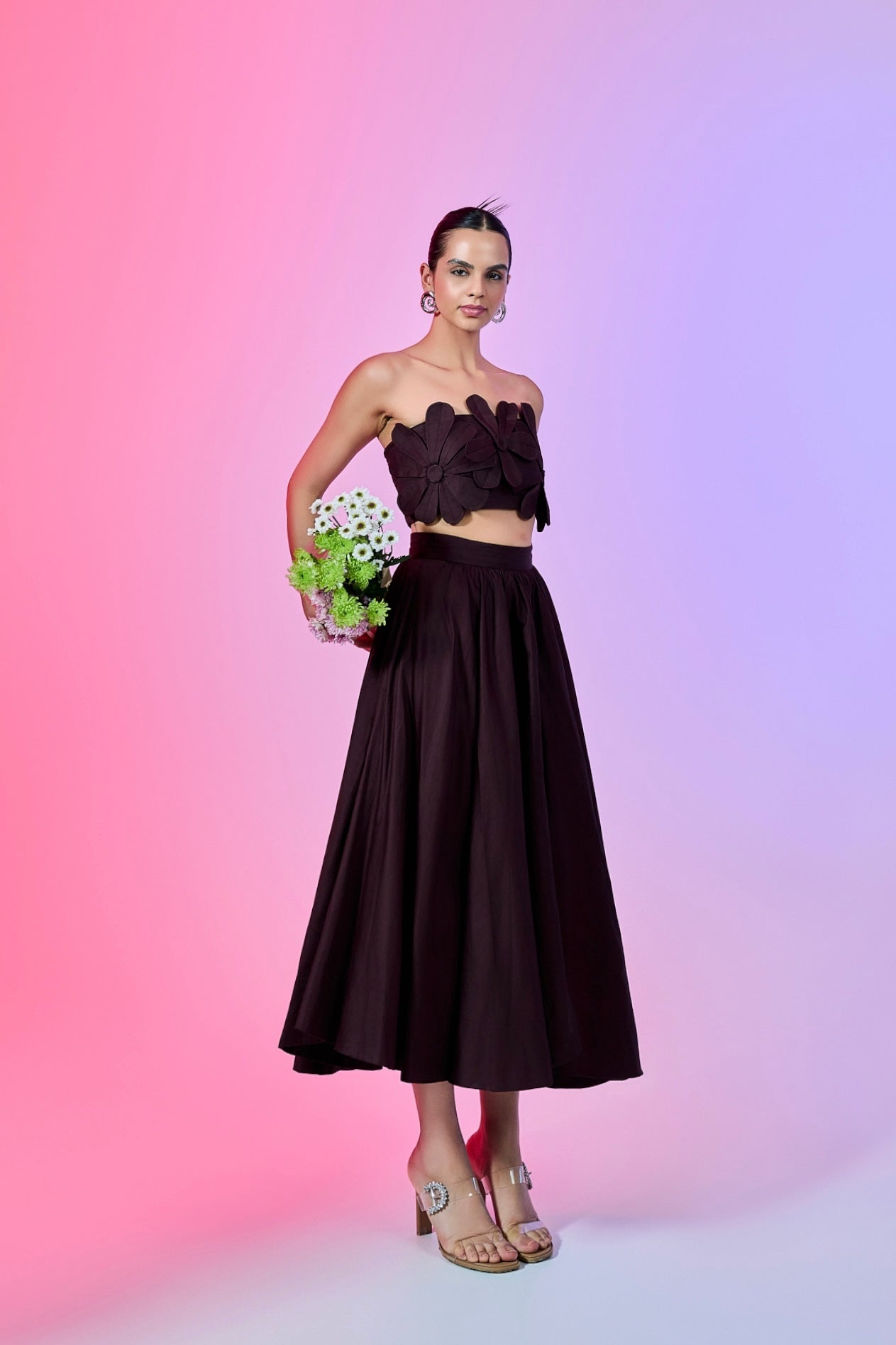 Label Frow Brown Bloom Crop Top – Label Frow