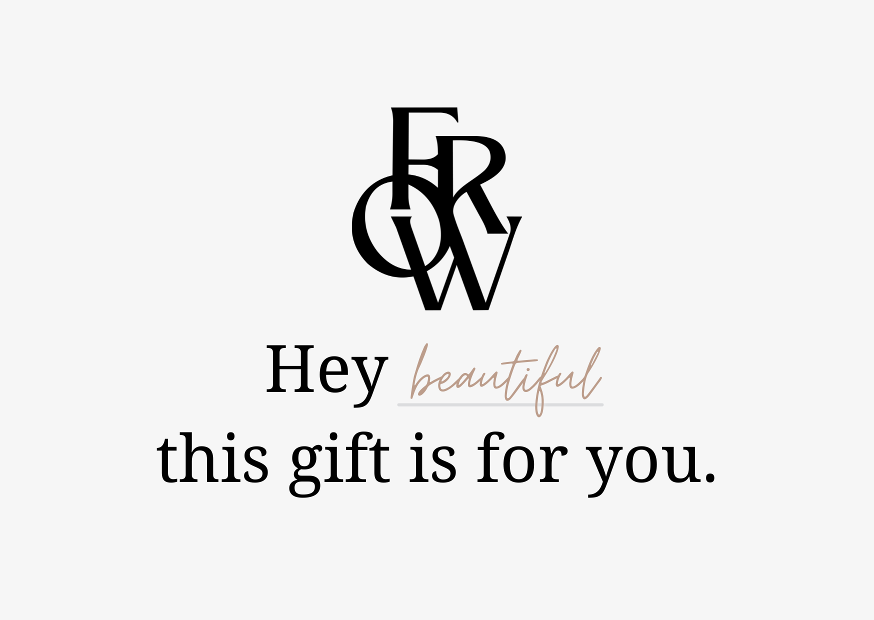 Label Frow Label Frow e-Gift Card